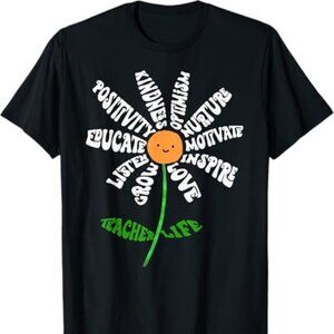 Teach Love Inspire Teachers Inspirational Flower Teachers T-Shir
